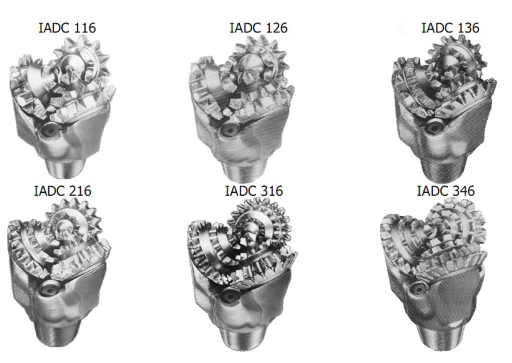 Diagram 2. typical appearance of milled tooth tricone bits